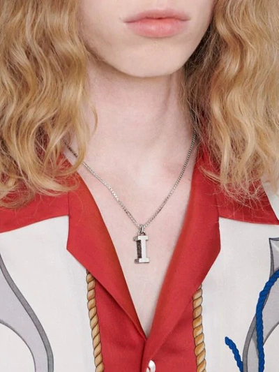 Shop Gucci I Letter Necklace In 0811 Undefined