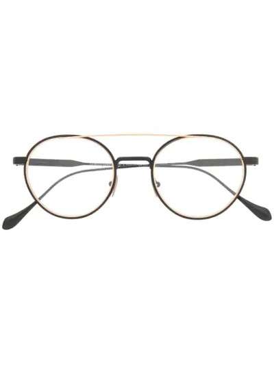 Shop Giorgio Armani Round Shaped Glasses In Black