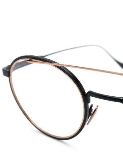 Shop Giorgio Armani Round Shaped Glasses In Black