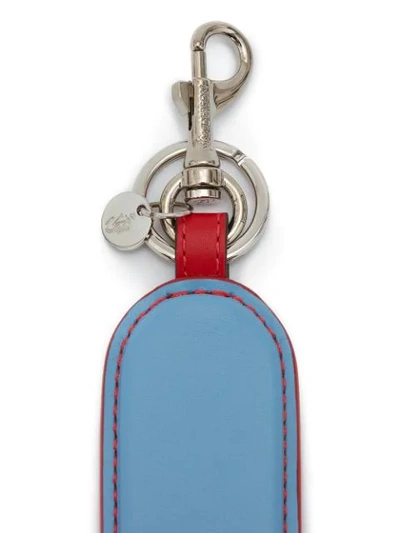 Shop Jw Anderson Calf Leather Phallic Keyring In Red