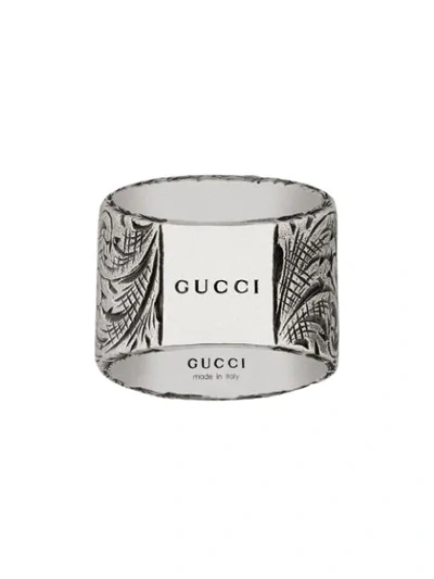 Shop Gucci O Letter Ring In Silver