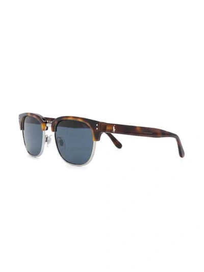 Shop Polo Ralph Lauren Half-frame Tinted Tortoiseshell Sunglasses In Brown
