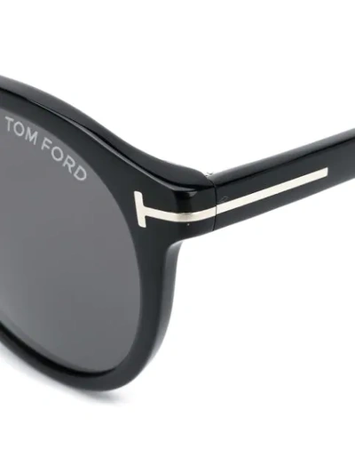 Shop Tom Ford Burton Pilot Frame Sunglasses In Black