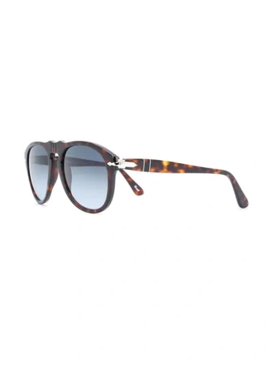 Persol Round Framed Sunglasses In Brown