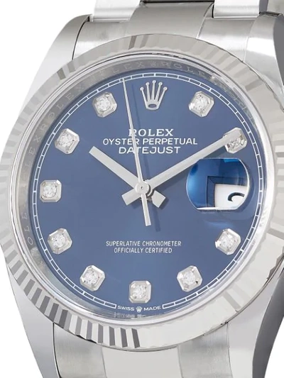Shop Rolex 2020 Unworn Oyster Perpetual Datejust 36mm In Blue