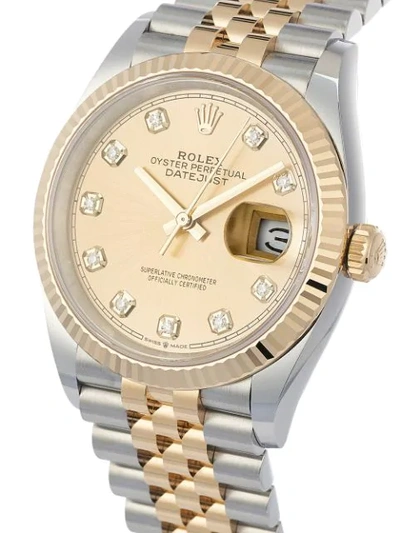 Shop Rolex 2020 Unworn Datejust 36mm In Gold