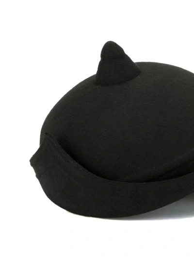 Shop Takahiromiyashita The Soloist Unicorn-shaped Wool Cap In Black