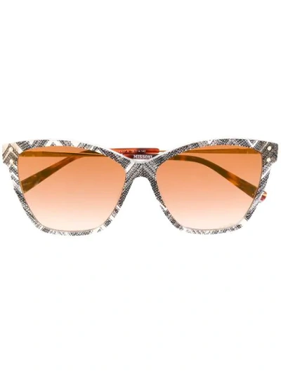 Shop Missoni Tinted Cat Eye Sunglasses In Brown