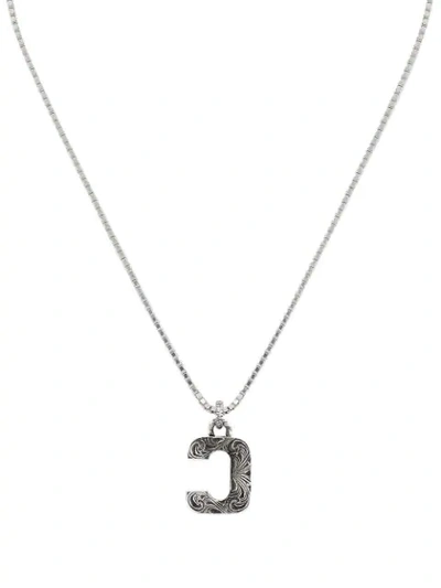 Shop Gucci C Letter Necklace In 0811 Undefined