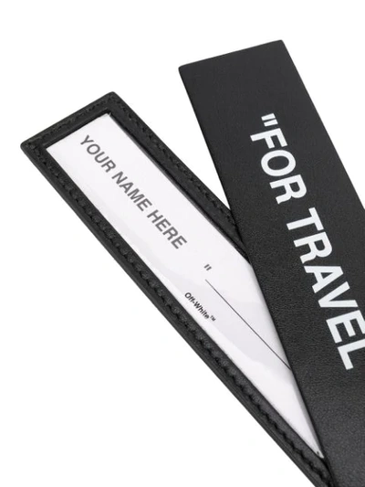 Shop Off-white "for Travel" Luggage Tag In Black