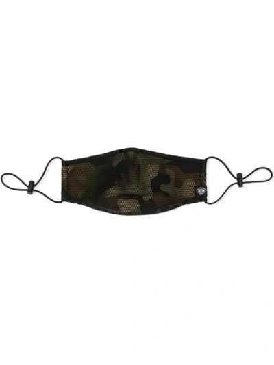 Shop Mostly Heard Rarely Seen Camouflage Mesh Face Mask In Black