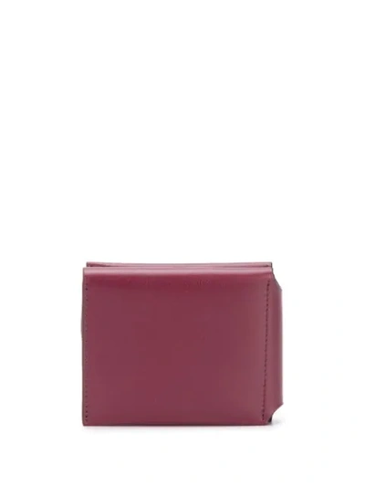 Shop Acne Studios Logo-print Trifold Wallet In Red