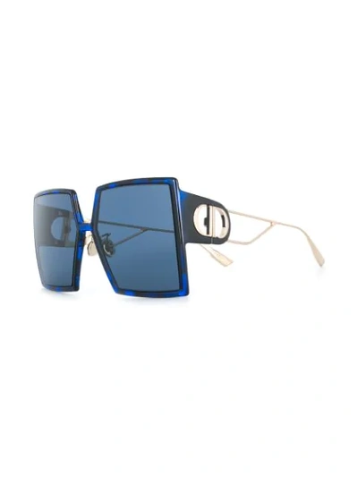 Shop Dior Square-frame Oversized Sunglasses In Blue