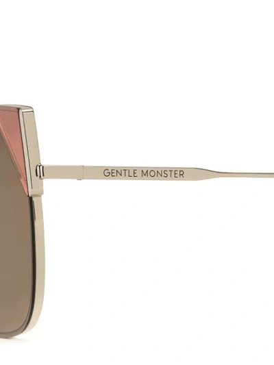 Shop Gentle Monster Lala Bc4 Square-frame Sunglasses In Brown