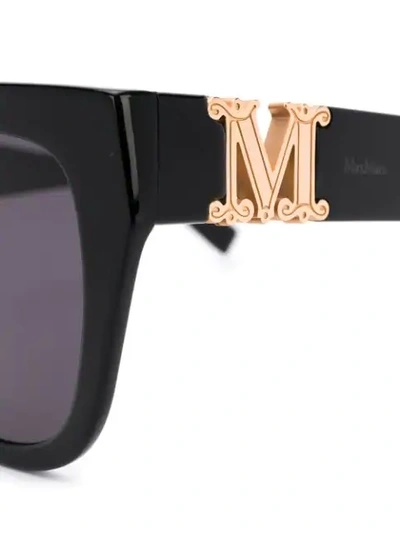 Shop Max Mara Berlin I/g Square Frame Sunglasses In Black