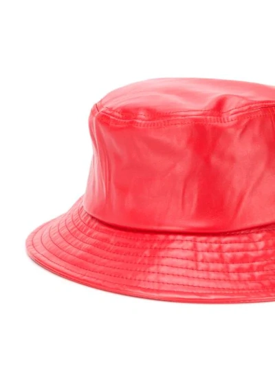 Shop Fiorucci Cherry Vinyl Bucket Hat In Red
