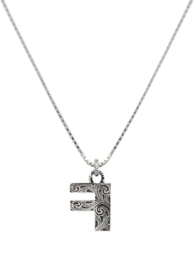 Shop Gucci Letter F Pendant Necklace In 0811 Undefined
