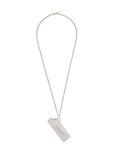 Shop Ambush Lighter Pendant Necklace In Silver