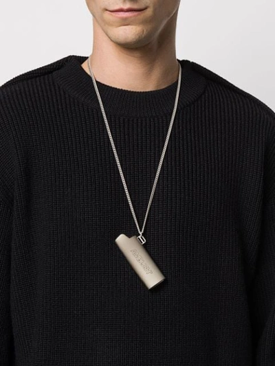 Shop Ambush Lighter Pendant Necklace In Silver