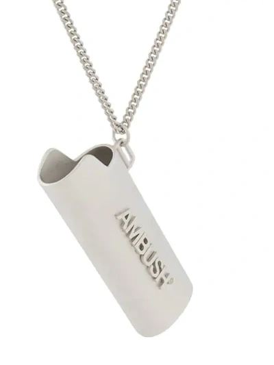 Shop Ambush Lighter Pendant Necklace In Silver