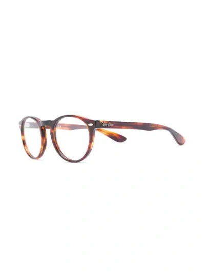 Ray Ban 5283 Pantos Horn-rimmed Glasses In Brown