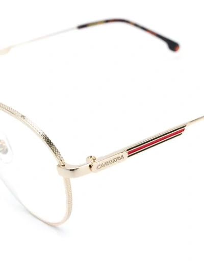 Shop Carrera Oversized Glasses In Gold