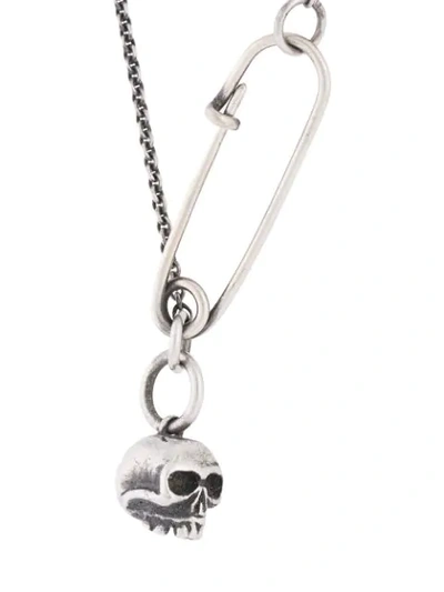 Shop Werkstatt:münchen Skull Pendant Necklace In Silver