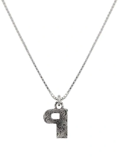 Shop Gucci P Letter Necklace In 0811 Undefined