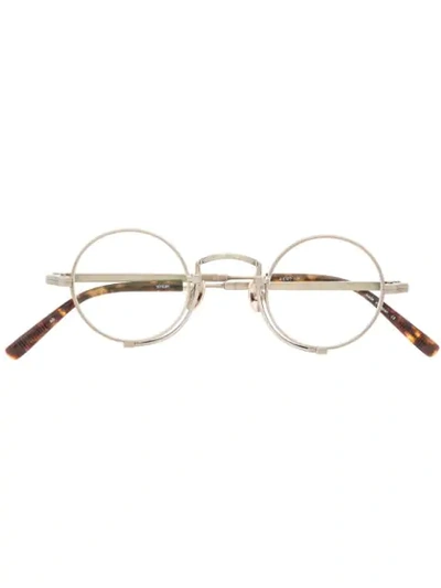 Shop Matsuda Oval Frame Glasses In Grey