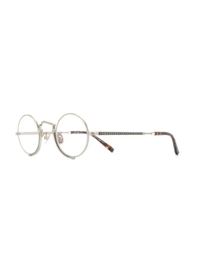 Shop Matsuda Oval Frame Glasses In Grey