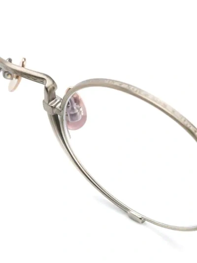 Shop Matsuda Oval Frame Glasses In Grey