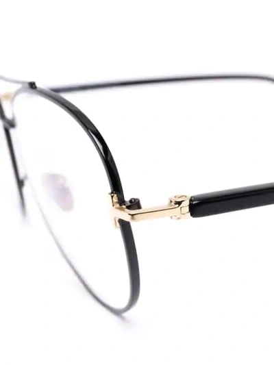 Shop Tom Ford Pilot-frame Glasses In Black