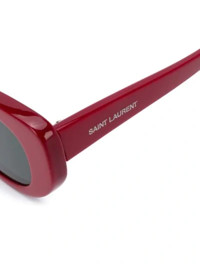 Shop Saint Laurent Sl316 Betty Rounded Sunglasses In Red