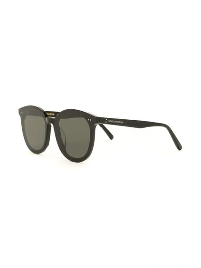 Shop Gentle Monster Solo 01 Round-frame Sunglasses In Black