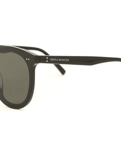 Shop Gentle Monster Solo 01 Round-frame Sunglasses In Black