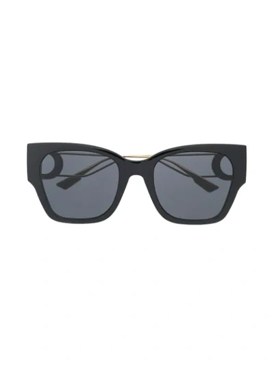 Shop Dior Montaigne Square-frame Sunglasses In Gold