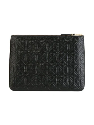 Comme Des Garçons 'classic Embossed A' Purse In Black