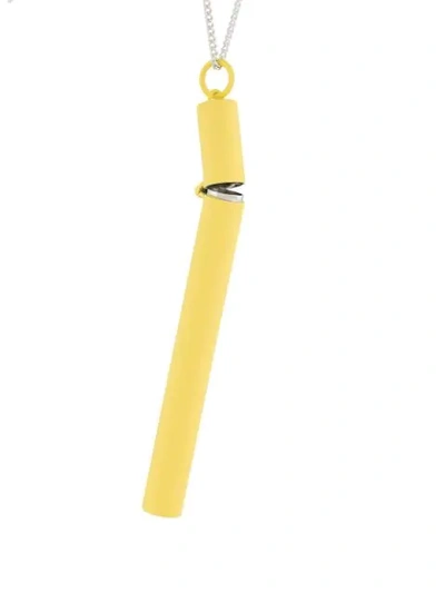 Ambush Cigarette Case Necklace In Silver