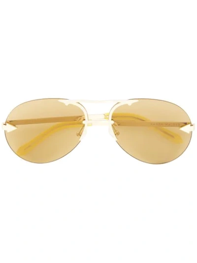 Shop Karen Walker Love Hangover Sunglasses In Metallic