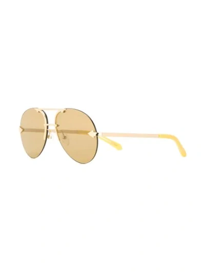 Shop Karen Walker Love Hangover Sunglasses In Metallic