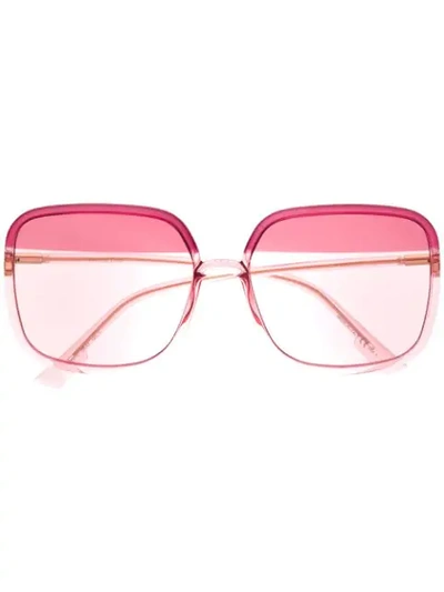 Shop Dior Sostellaire1 Oversized Sunglasses In Pink