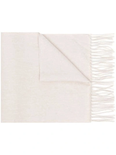 Shop N•peal Wooven Cashmere Scarf In Neutrals