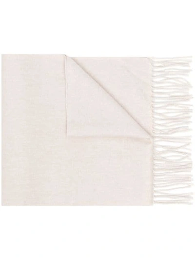 N•peal Wooven Cashmere Scarf In Neutrals