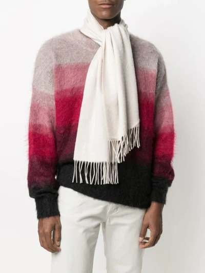 N•peal Wooven Cashmere Scarf In Neutrals