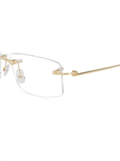 Shop Cartier Louis  Glasses In Gold