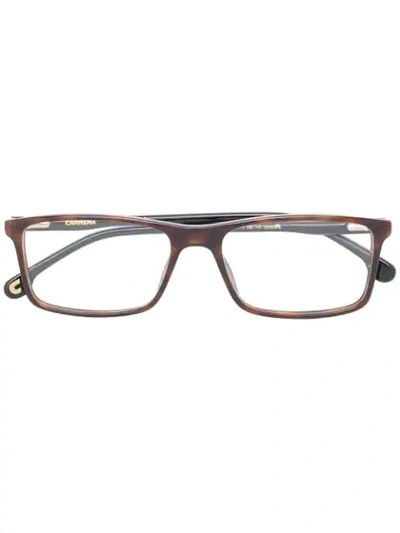 Shop Carrera Rectangular Shaped Glasses In Brown