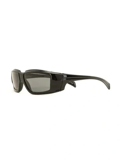 Shop Rick Owens Square Frame Sunglasses In Black