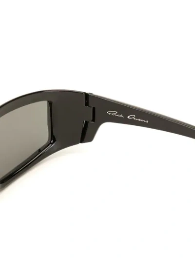 Shop Rick Owens Square Frame Sunglasses In Black
