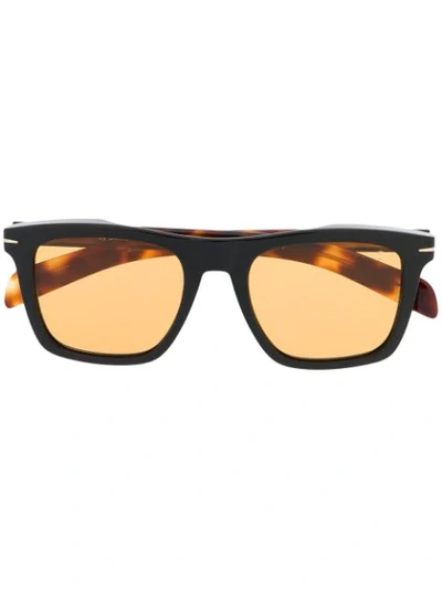 Shop David Beckham Eyewear Square Frame Tortoise-shell Sunglasses In Brown