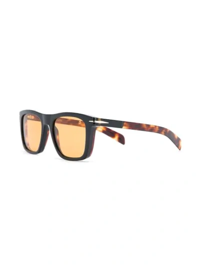 Shop David Beckham Eyewear Square Frame Tortoise-shell Sunglasses In Brown